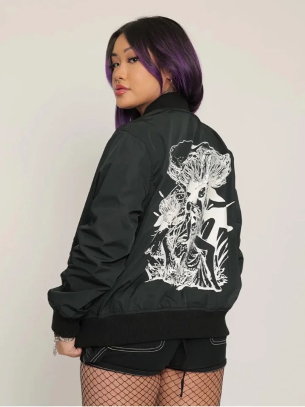 Your Highness Fairy Dream Black Bomber Jacket - Picture 2 of 5
